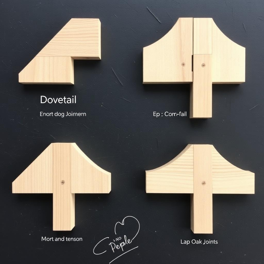 Beginner wood joinery practice projects showing dovetail and lap joints