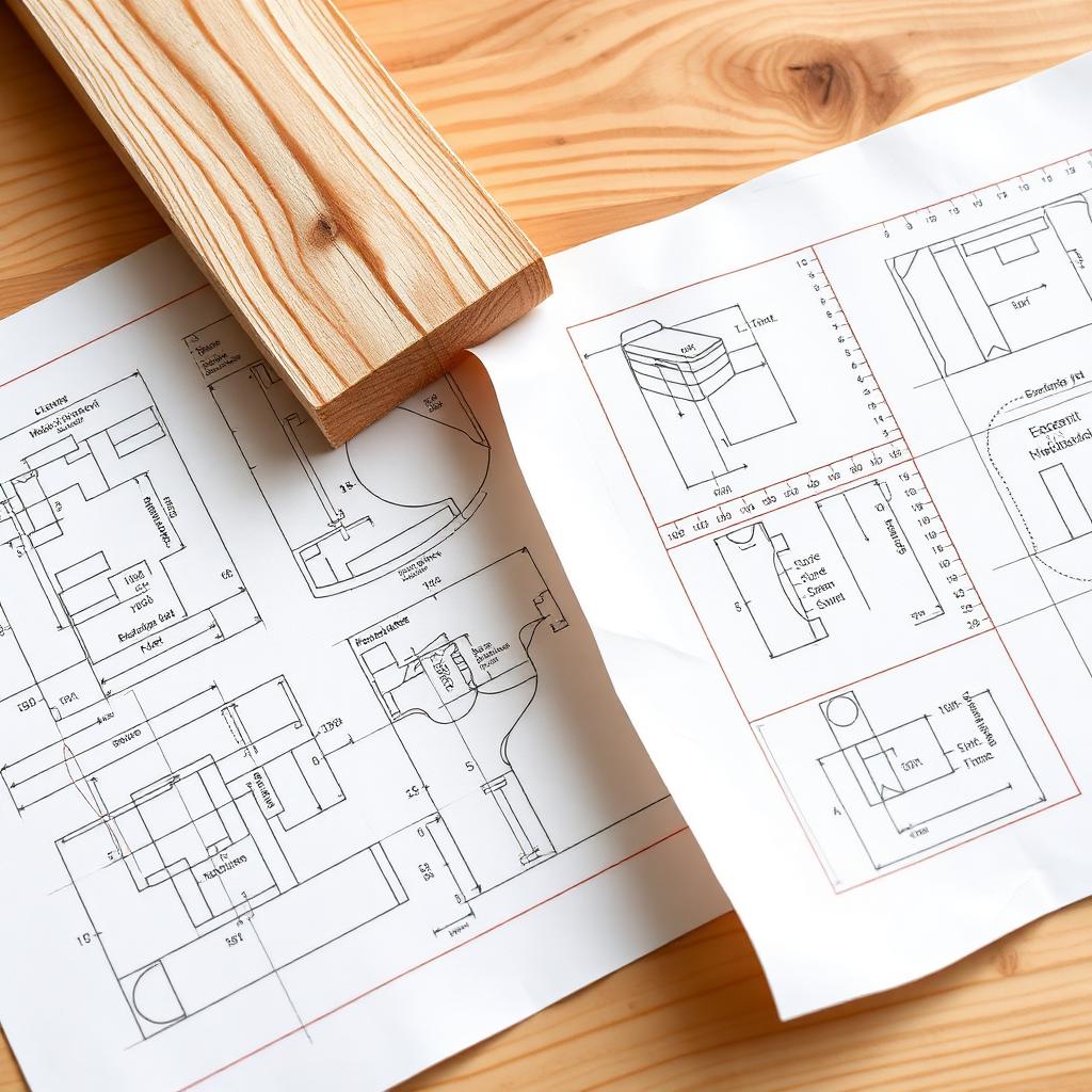 Beginner wood project patterns download with technical measurements