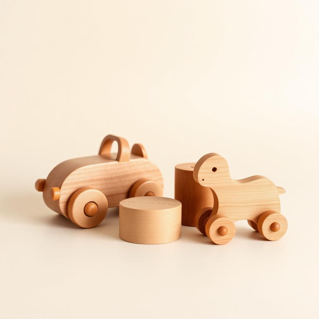 Easy wooden toys plans for beginners showing a car and animal figure