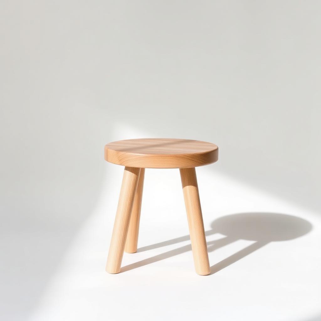Simple furniture projects for beginners plans showing a Scandinavian stool